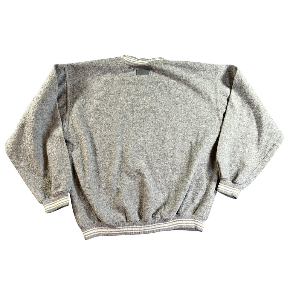 Vintage Nebraska Football Sweatshirt Mens Medium Gray Gear Sports Crewneck Logo - Picture 2 of 9